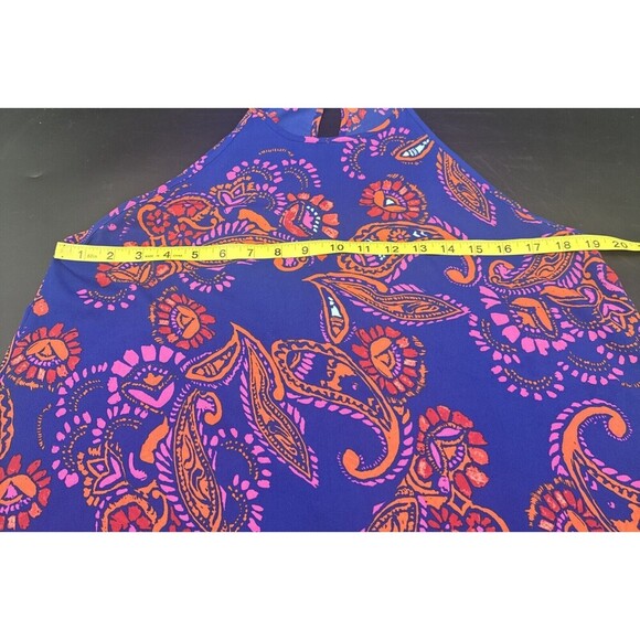 Everly Anthropologie Colorful PAISLEY FLORAL Flowy Polyester Tank Top Size Large - Picture 9 of 10